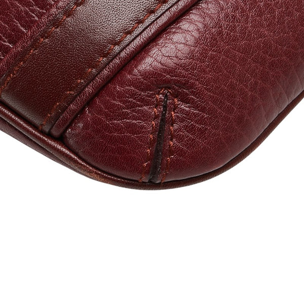 カルティエ マストライン 斜め掛け ショルダーバッグ ボルドー レザー レディース CARTIER 【中古】