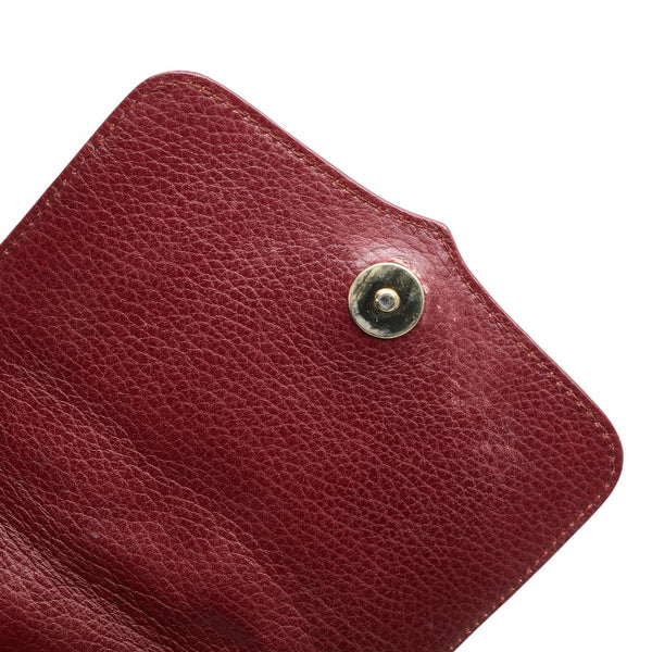 カルティエ マストライン 斜め掛け ショルダーバッグ ボルドー レザー レディース CARTIER 【中古】