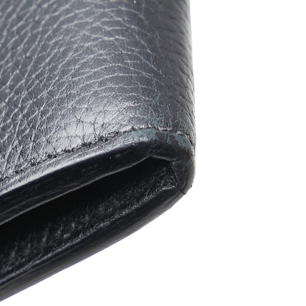 カルティエ パヴィリオン クラシックフェミニン パイソン 長財布 L3001135 ブラック エナメル レザー レディース CARTIER 【中古】