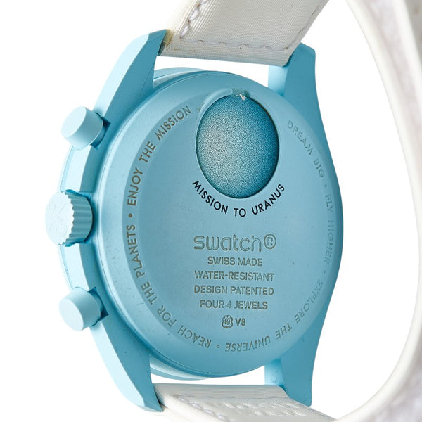 オメガ ×スウォッチ ムーンスウォッチ MISSION TO URANUS ミッション トゥ ウラヌス 腕時計 SO33L100 クオーツ ブルー文字盤 セラミック ナイロン メンズ OMEGA 【中古】