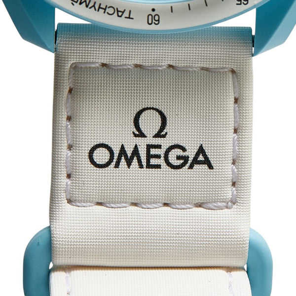 オメガ ×スウォッチ ムーンスウォッチ MISSION TO URANUS ミッション トゥ ウラヌス 腕時計 SO33L100 クオーツ ブルー文字盤 セラミック ナイロン メンズ OMEGA 【中古】