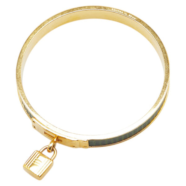 エルメス ケリー カデナ モチーフ バングル ゴールド グリーン メッキ レディース HERMES 【中古】