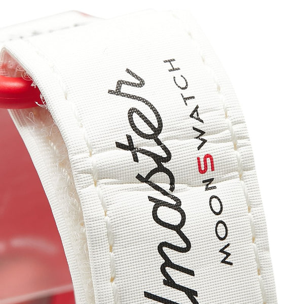 オメガ ×スウォッチ ムーンスウォッチ MISSION TO MARS ミッション トゥ マーズ 腕時計 SO33R100 クオーツ ホワイト文字盤 セラミック ナイロン メンズ OMEGA 【中古】