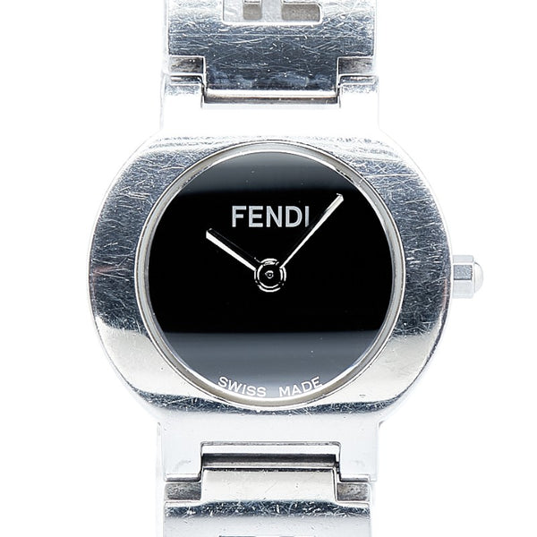 フェンディ 腕時計 3050L クオーツ ブラック文字盤 ステンレススチール レディース FENDI 【中古】