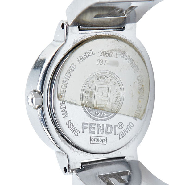 フェンディ 腕時計 3050L クオーツ ブラック文字盤 ステンレススチール レディース FENDI 【中古】