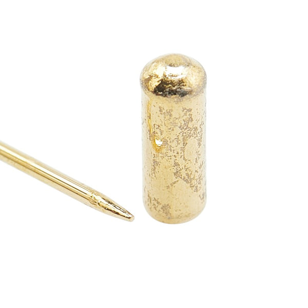 サルヴァトーレフェラガモ ガンチーニ ラインストーン ピンブローチ ゴールド メッキ レディース Salvatore Ferragamo 【中古】