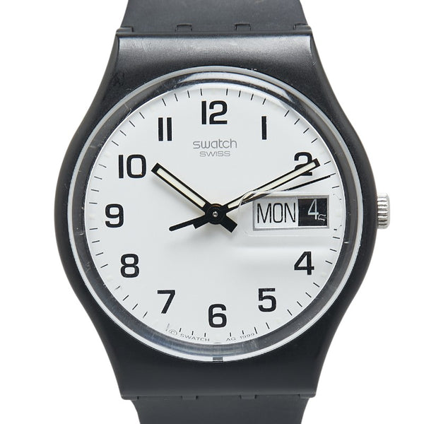 スウォッチ ONCE AGAIN ワンス アゲイン 腕時計 GB743-S26 クオーツ ホワイト文字盤 プラスチック メンズ Swatch 【中古】