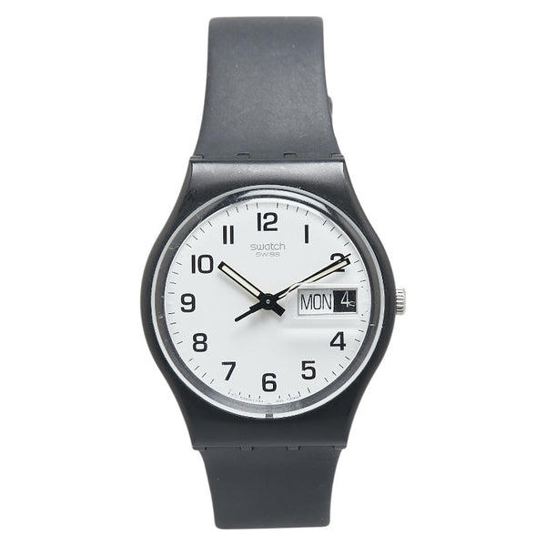スウォッチ ONCE AGAIN ワンス アゲイン 腕時計 GB743-S26 クオーツ ホワイト文字盤 プラスチック メンズ Swatch 【中古】