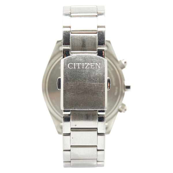 シチズン 腕時計 AT8260-85L エコドライブ電波時計 ネイビー文字盤 ステンレススチール メンズ CITIZEN 【中古】