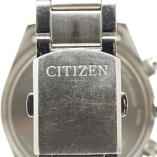 シチズン 腕時計 AT8260-85L エコドライブ電波時計 ネイビー文字盤 ステンレススチール メンズ CITIZEN 【中古】