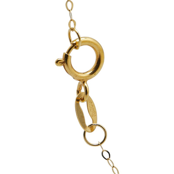 クローバー ネックレス ブレスレット ピアス 3点セット ブラック K18YG イエローゴールド レディース 【中古】