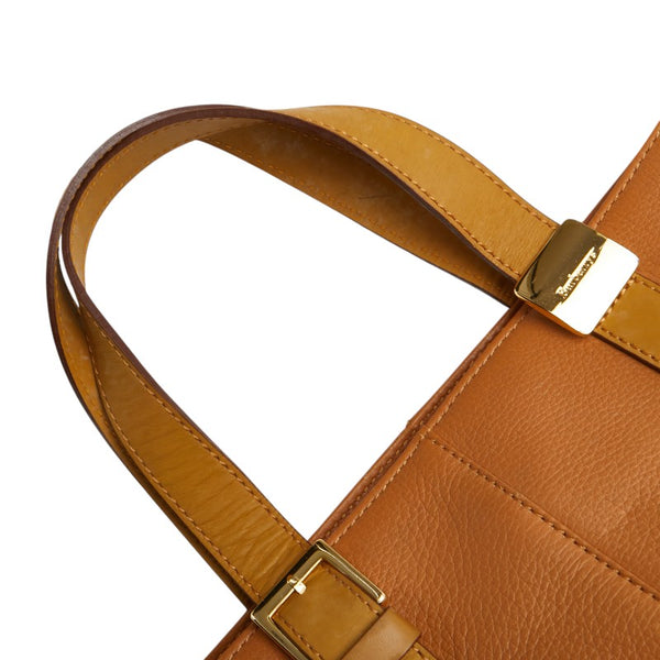 バーバリー ノバチェック シャドーホース ハンドバッグ キャメル ブラウン レザー レディース BURBERRY 【中古】