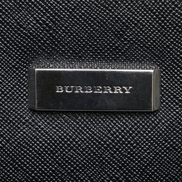 バーバリー クラッチバッグ セカンドバッグ ブラック レザー レディース BURBERRY 【中古】