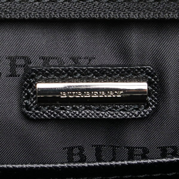 バーバリー クラッチバッグ セカンドバッグ ブラック レザー レディース BURBERRY 【中古】
