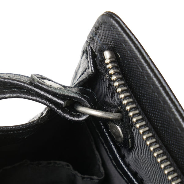 バーバリー クラッチバッグ セカンドバッグ ブラック レザー レディース BURBERRY 【中古】