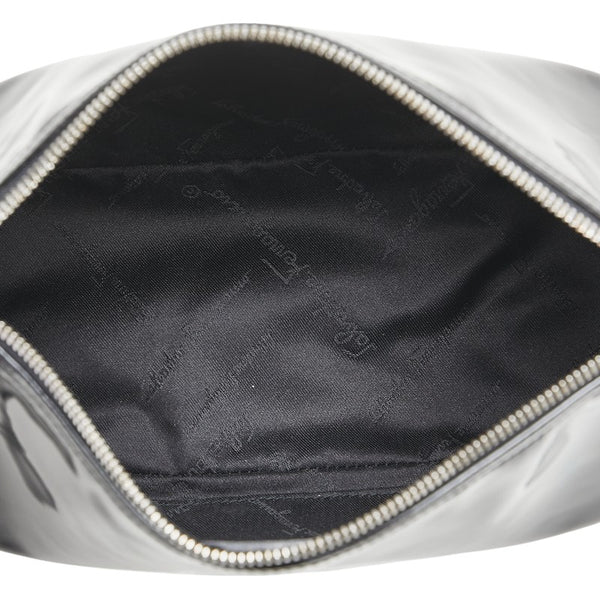 サルヴァトーレフェラガモ ガンチーニ ミニ ハンドバッグ ショルダーバッグ ブラック エナメル レディース Salvatore Ferragamo 【中古】