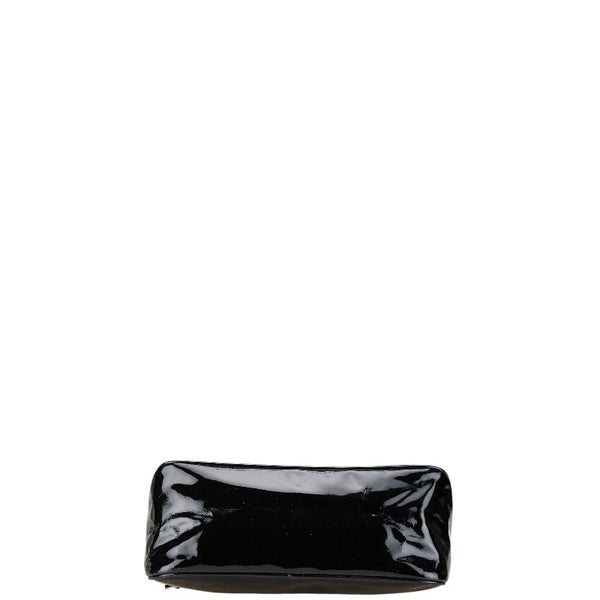 サルヴァトーレフェラガモ ガンチーニ ミニ ハンドバッグ ショルダーバッグ ブラック エナメル レディース Salvatore Ferragamo 【中古】