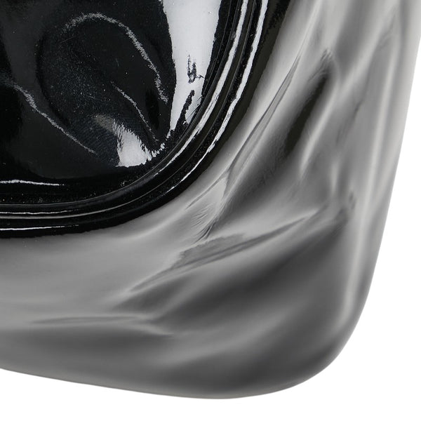 サルヴァトーレフェラガモ ガンチーニ ミニ ハンドバッグ ショルダーバッグ ブラック エナメル レディース Salvatore Ferragamo 【中古】