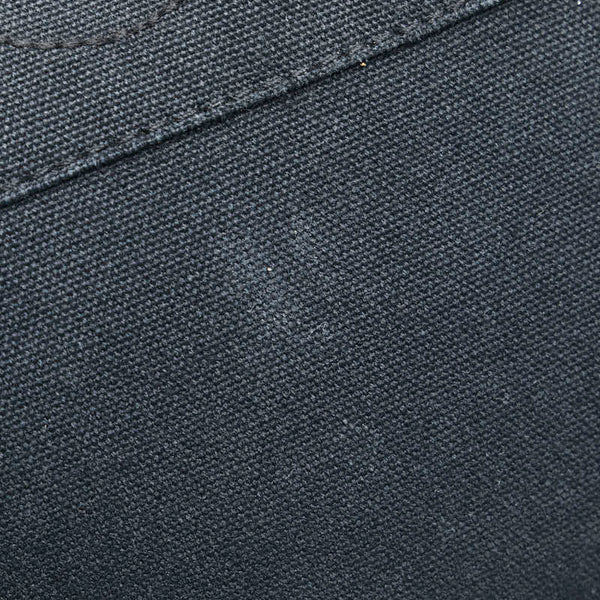 エルメス ボリードポーチ20 ポーチ ブラック ブラウン コットン レザー レディース HERMES 【中古】