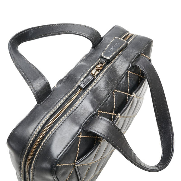 シャネル ワイルドステッチ ハンドバッグ ブラック レザー レディース CHANEL 【中古】