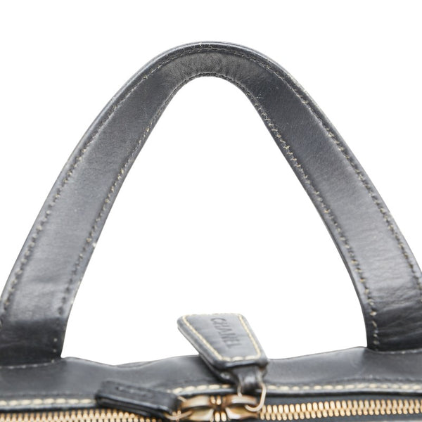 シャネル ワイルドステッチ ハンドバッグ ブラック レザー レディース CHANEL 【中古】