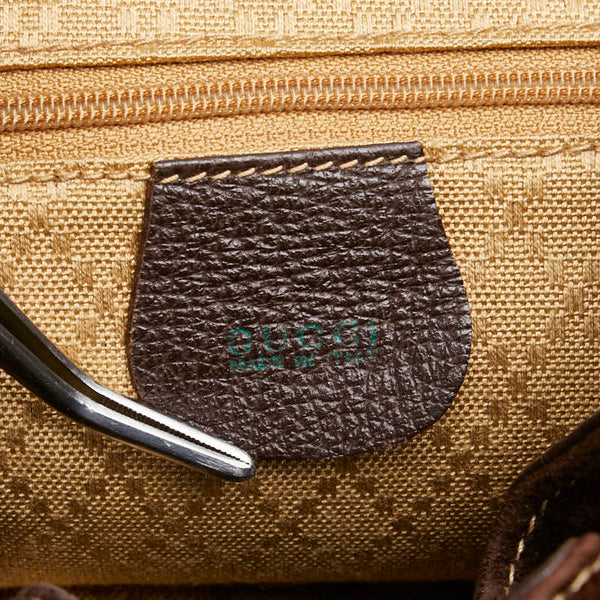 グッチ バンブー リュック バックパック 003 2058 0016 ブラウン レザー スウェード レディース GUCCI 【中古】