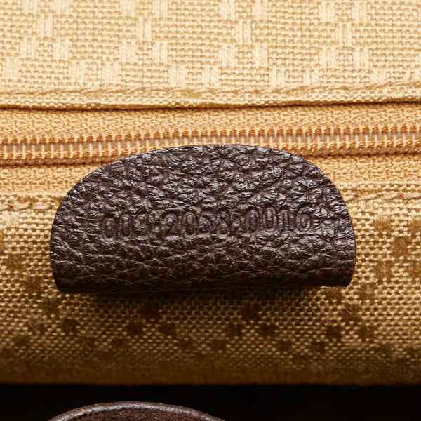 グッチ バンブー リュック バックパック 003 2058 0016 ブラウン レザー スウェード レディース GUCCI 【中古】