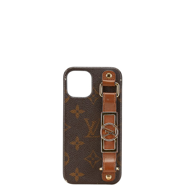 ルイ ヴィトン モノグラム バンパー ドーフィーヌ iPhoneケース iPhone12/12Pro用 M69782 ブラウン PVC レザー レディース LOUIS VUITTON 【中古】