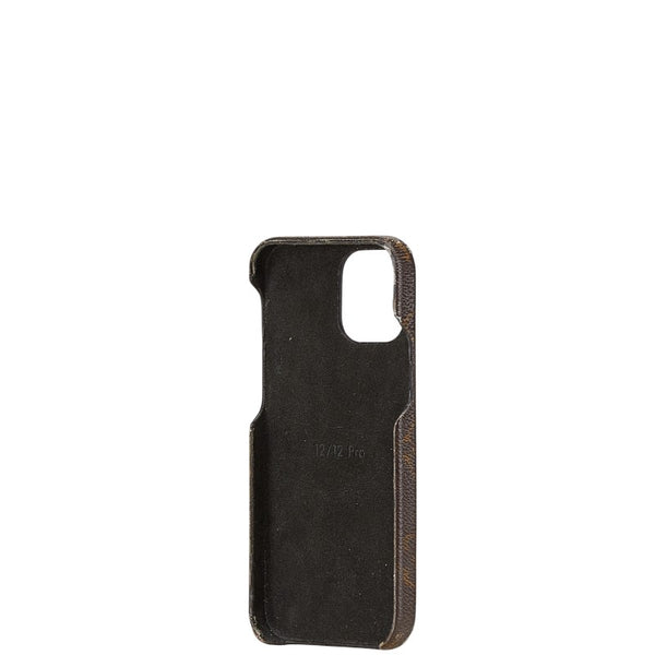 ルイ ヴィトン モノグラム バンパー ドーフィーヌ iPhoneケース iPhone12/12Pro用 M69782 ブラウン PVC レザー レディース LOUIS VUITTON 【中古】