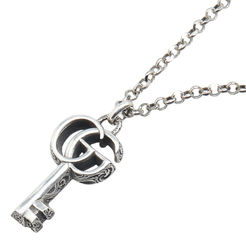 グッチ ダブルG アラベスク キー モチーフ ネックレス SV925 シルバー レディース GUCCI 【中古】