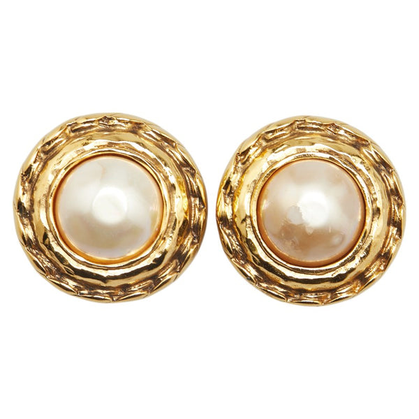 シャネル イヤリング ゴールド メッキ フェイクパール レディース CHANEL 【中古】