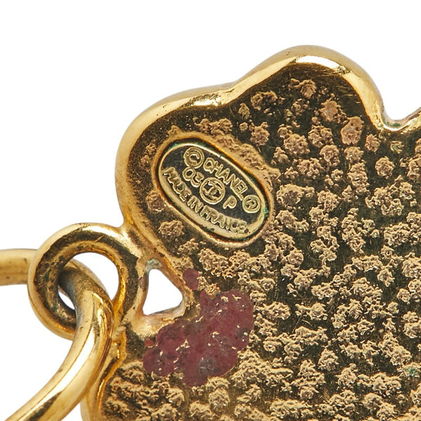 シャネル ココマーク クローバー モチーフ ピアス ピンク ゴールド プラスチック メッキ レディース CHANEL 【中古】