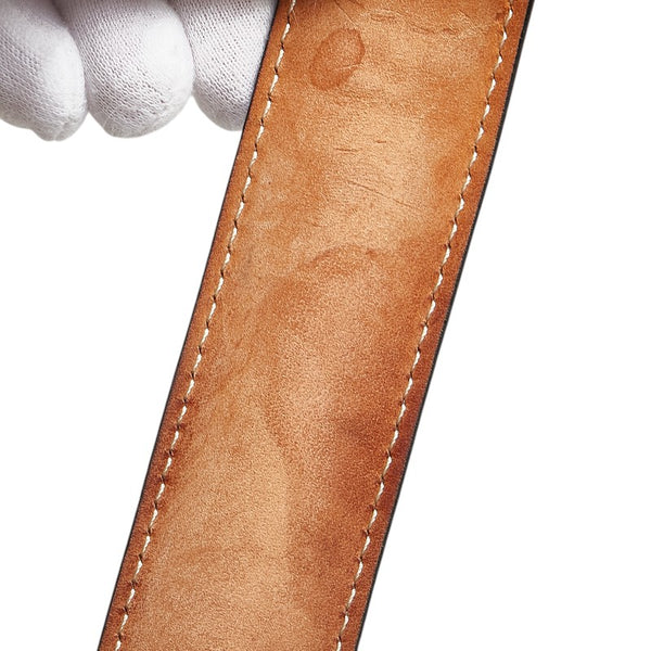ロエベ アナグラム スモールスラップ ブレスレット タン ブラウン レザー レディース LOEWE 【中古】
