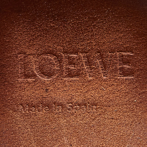 ロエベ アナグラム スモールスラップ ブレスレット タン ブラウン レザー レディース LOEWE 【中古】