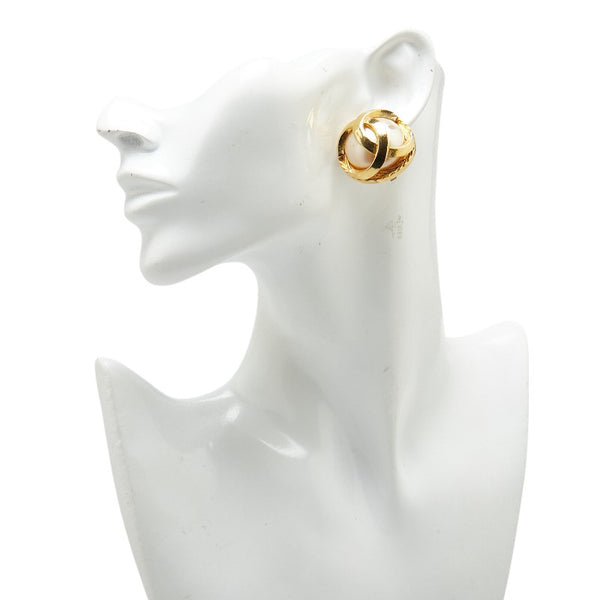 シャネル ココマーク イヤリング ゴールド メッキ フェイクパール レディース CHANEL 【中古】