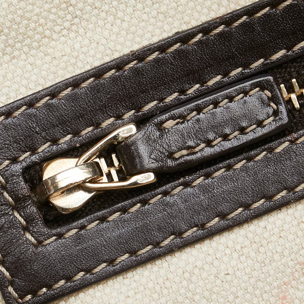 グッチ GGキャンバス シェリーライン メイフェア トートバッグ ハンドーバッグ 257061 ベージュ キャンバス レザー レディース GUCCI 【中古】