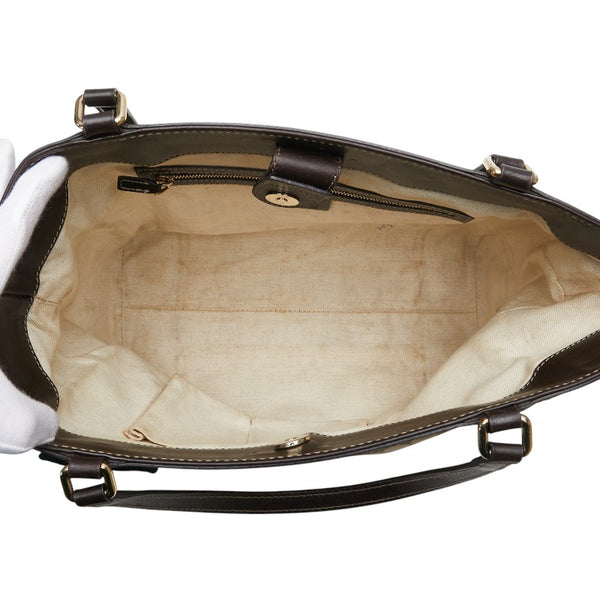 グッチ GGキャンバス シェリーライン メイフェア トートバッグ ハンドーバッグ 257061 ベージュ キャンバス レザー レディース GUCCI 【中古】