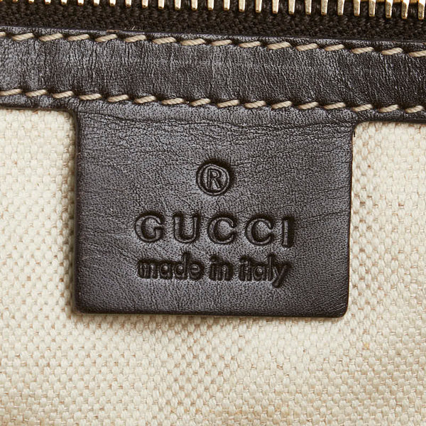グッチ GGキャンバス シェリーライン メイフェア トートバッグ ハンドーバッグ 257061 ベージュ キャンバス レザー レディース GUCCI 【中古】
