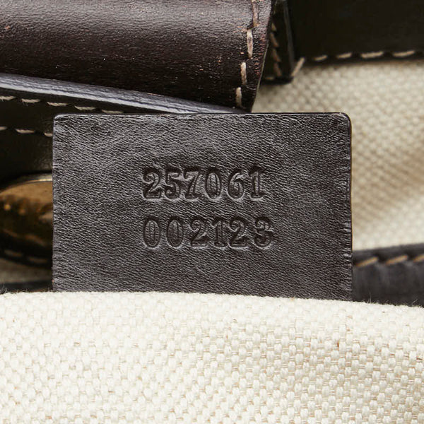 グッチ GGキャンバス シェリーライン メイフェア トートバッグ ハンドーバッグ 257061 ベージュ キャンバス レザー レディース GUCCI 【中古】