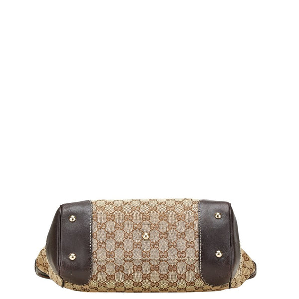 グッチ GGキャンバス シェリーライン メイフェア トートバッグ ハンドーバッグ 257061 ベージュ キャンバス レザー レディース GUCCI 【中古】