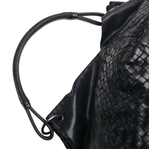 ボッテガヴェネタ イントレチャート ワンショルダーバッグ ハンドバッグ ブラック レザー レディース BOTTEGAVENETA 【中古】