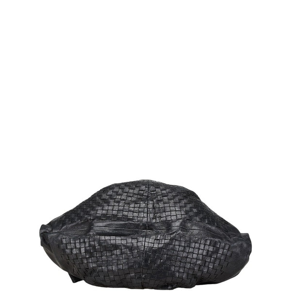 ボッテガヴェネタ イントレチャート ワンショルダーバッグ ハンドバッグ ブラック レザー レディース BOTTEGAVENETA 【中古】