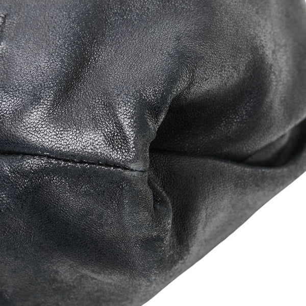 ボッテガヴェネタ イントレチャート ワンショルダーバッグ ハンドバッグ ブラック レザー レディース BOTTEGAVENETA 【中古】