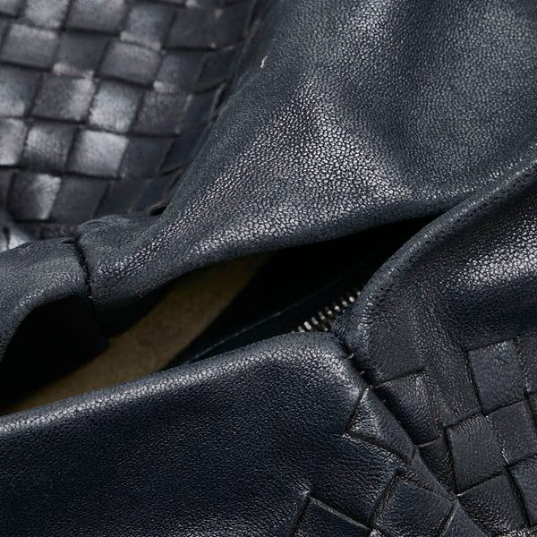 ボッテガヴェネタ イントレチャート ワンショルダーバッグ ハンドバッグ ブラック レザー レディース BOTTEGAVENETA 【中古】