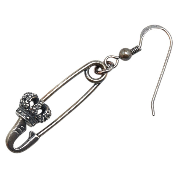 ジャスティンデイビス THRASH Earring スラッシュ クラウン 安全ピン 片耳 ピアス シルバー SV925 シルバー レディース Justin Davis 【中古】