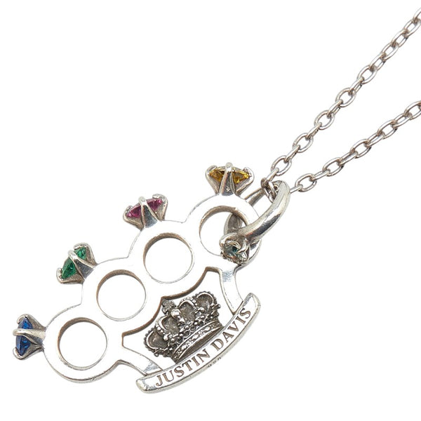 ジャスティンデイビス JUNO NECKLACE ジュノ メリケンサック ナックル ネックレス シルバー SV925 シルバー レディース Justin Davis 【中古】