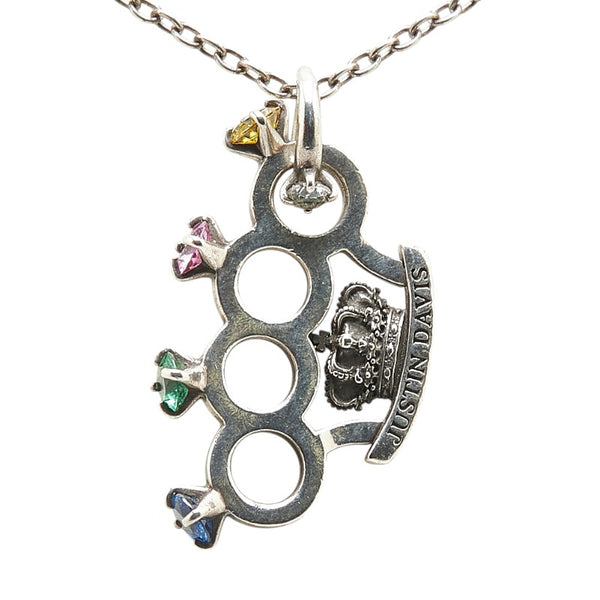 ジャスティンデイビス JUNO NECKLACE ジュノ メリケンサック ナックル ネックレス シルバー SV925 シルバー レディース Justin Davis 【中古】