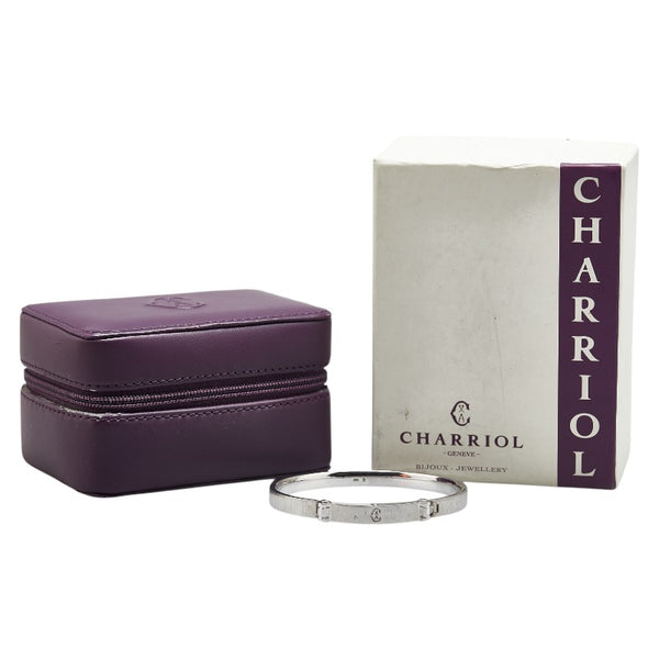 シャルオール CHARRIOL ロゴ バングル シルバー SV925 シルバー レディース 【中古】