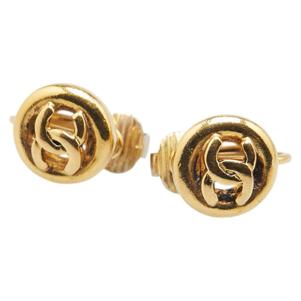 シャネル ココマーク ラウンド イヤリング ゴールド メッキ レディース CHANEL 【中古】