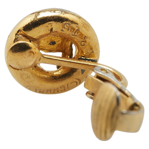 シャネル ココマーク ラウンド イヤリング ゴールド メッキ レディース CHANEL 【中古】